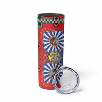 Sicily Italy Carretto Siciliano Skinny Tumbler Sicilian Cart Floral Patterns