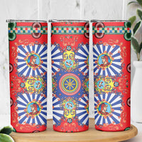 Sicily Italy Carretto Siciliano Skinny Tumbler Sicilian Cart Floral Patterns