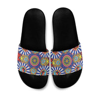 Sicily Italy Carretto Siciliano Slide Sandals Sicilian Cart Floral Patterns