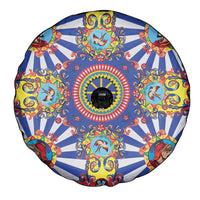 Sicily Italy Carretto Siciliano Spare Tire Cover Sicilian Cart Floral Patterns