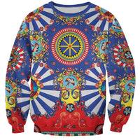 Sicily Italy Carretto Siciliano Sweatshirt Sicilian Cart Floral Patterns