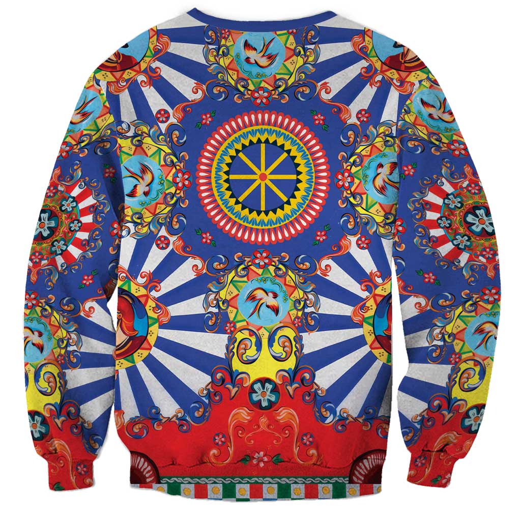 Sicily Italy Carretto Siciliano Sweatshirt Sicilian Cart Floral Patterns