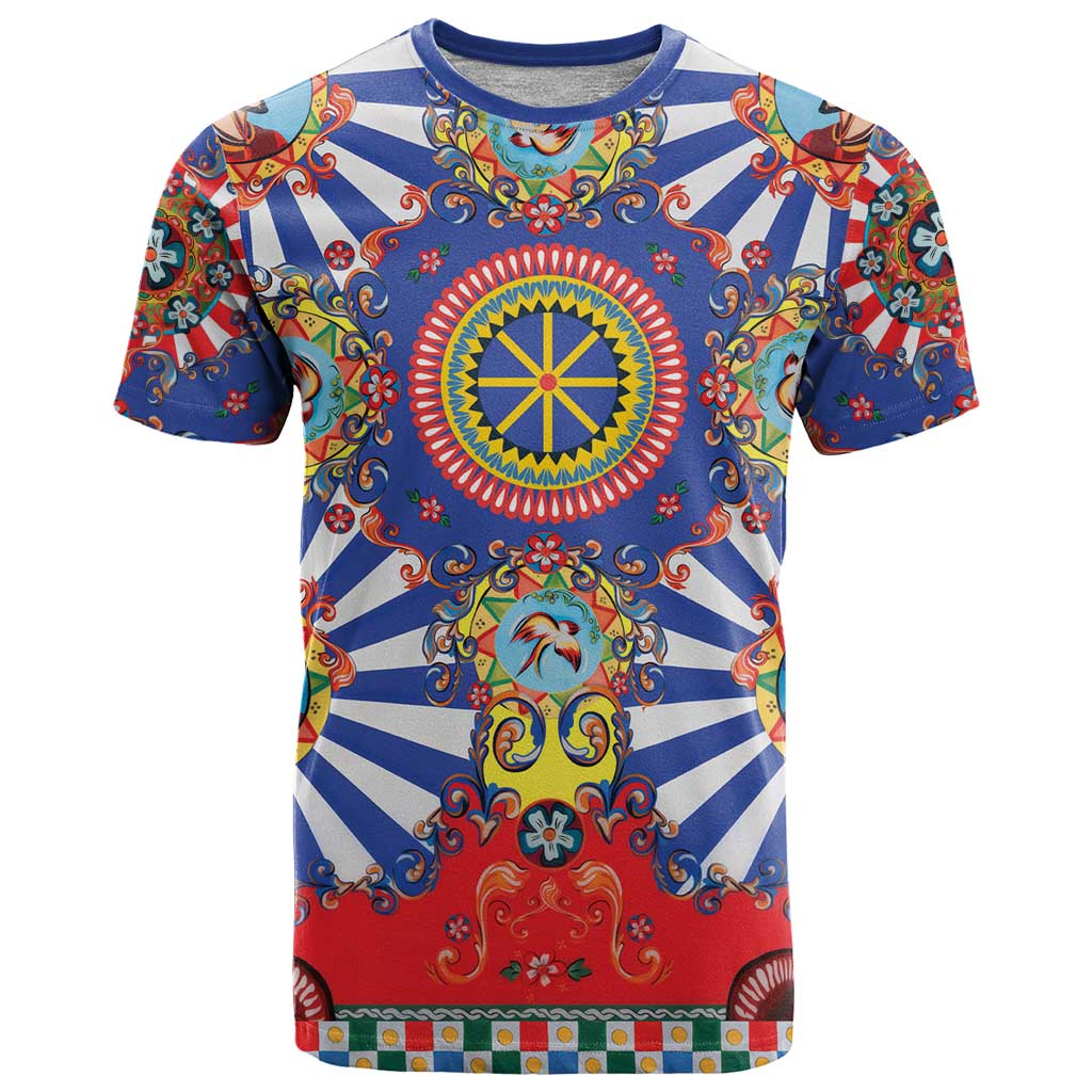 Sicily Italy Carretto Siciliano T Shirt Sicilian Cart Floral Patterns