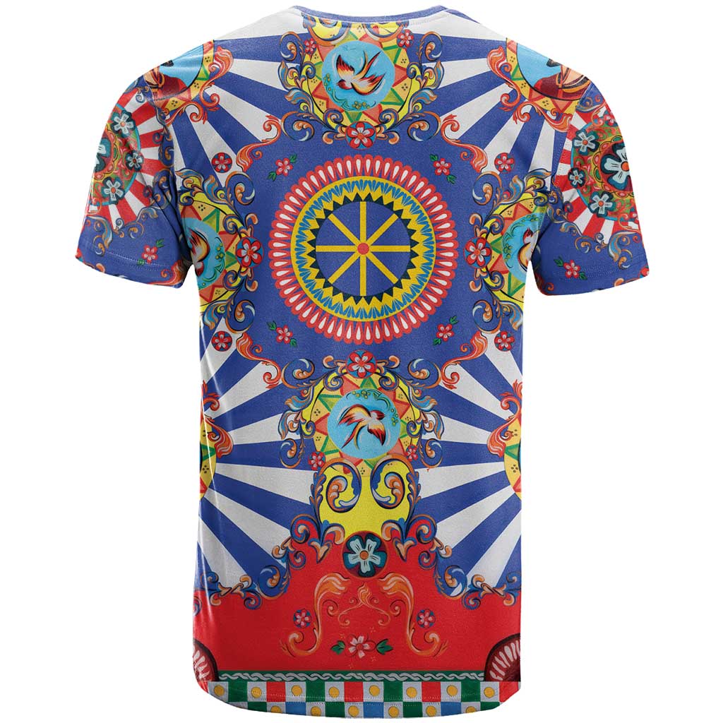 Sicily Italy Carretto Siciliano T Shirt Sicilian Cart Floral Patterns