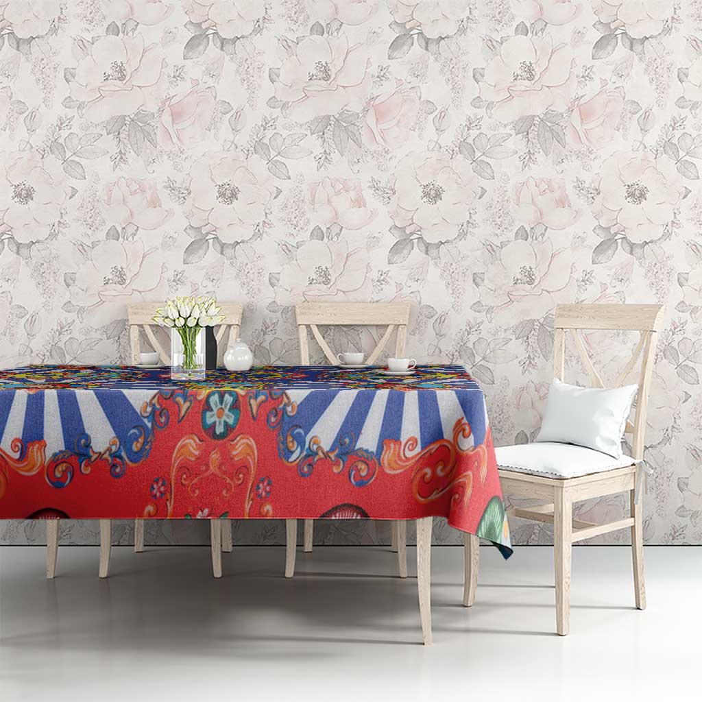 Sicily Italy Carretto Siciliano Tablecloth Sicilian Cart Floral Patterns
