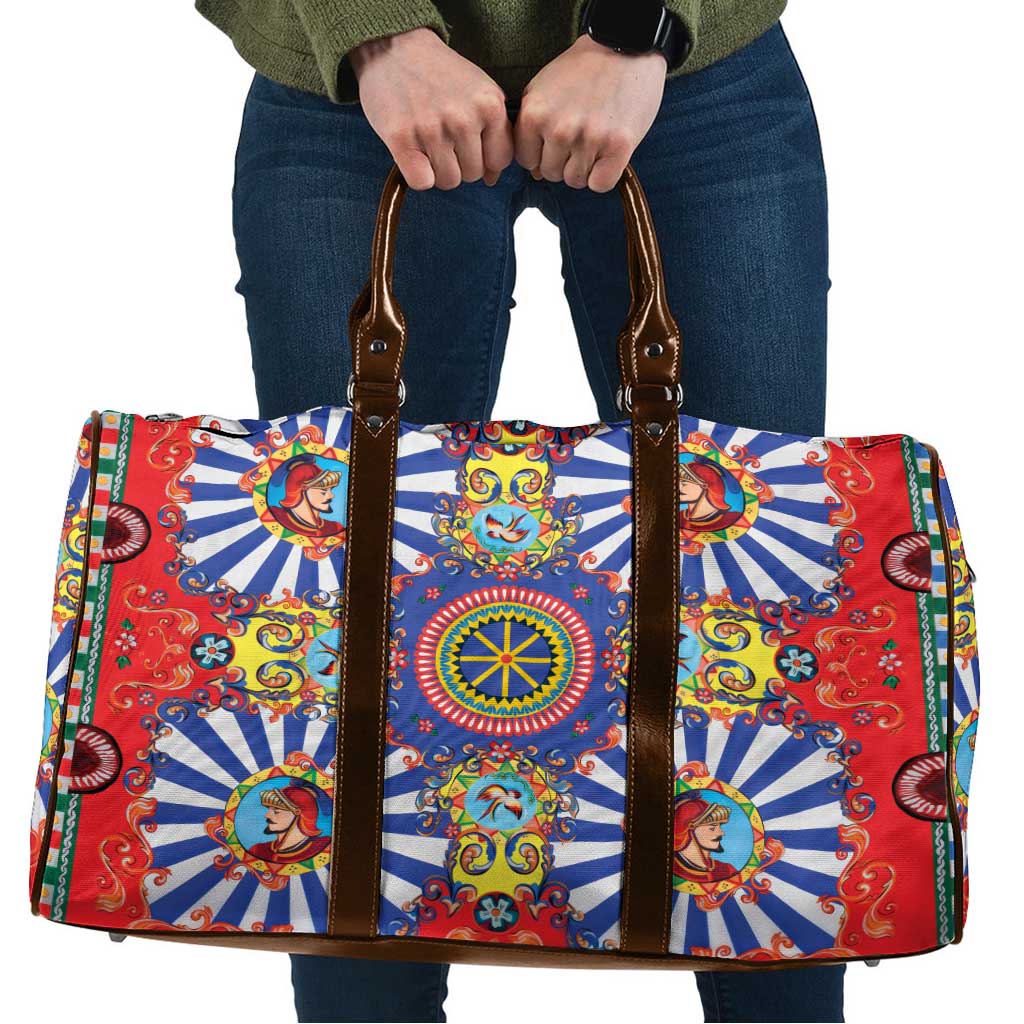 Sicily Italy Carretto Siciliano Travel Bag Sicilian Cart Floral Patterns