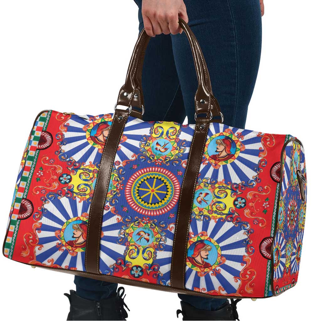 Sicily Italy Carretto Siciliano Travel Bag Sicilian Cart Floral Patterns