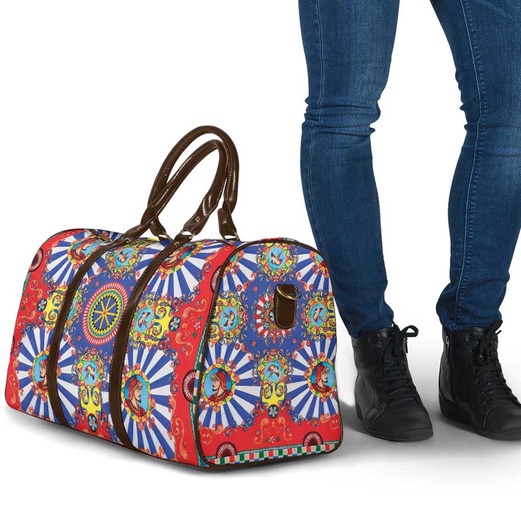 Sicily Italy Carretto Siciliano Travel Bag Sicilian Cart Floral Patterns