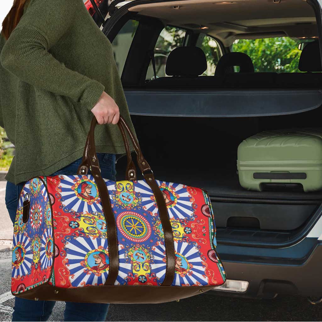 Sicily Italy Carretto Siciliano Travel Bag Sicilian Cart Floral Patterns