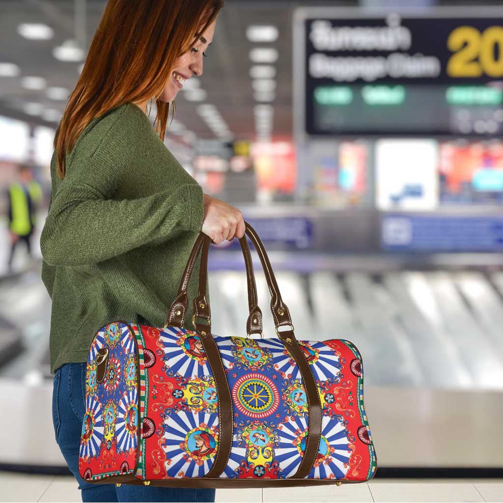 Sicily Italy Carretto Siciliano Travel Bag Sicilian Cart Floral Patterns