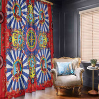 Sicily Italy Carretto Siciliano Window Curtain Sicilian Cart Floral Patterns