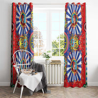 Sicily Italy Carretto Siciliano Window Curtain Sicilian Cart Floral Patterns