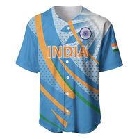 Custom India Cricket Baseball Jersey Tricolor with Ashoka Chakra
