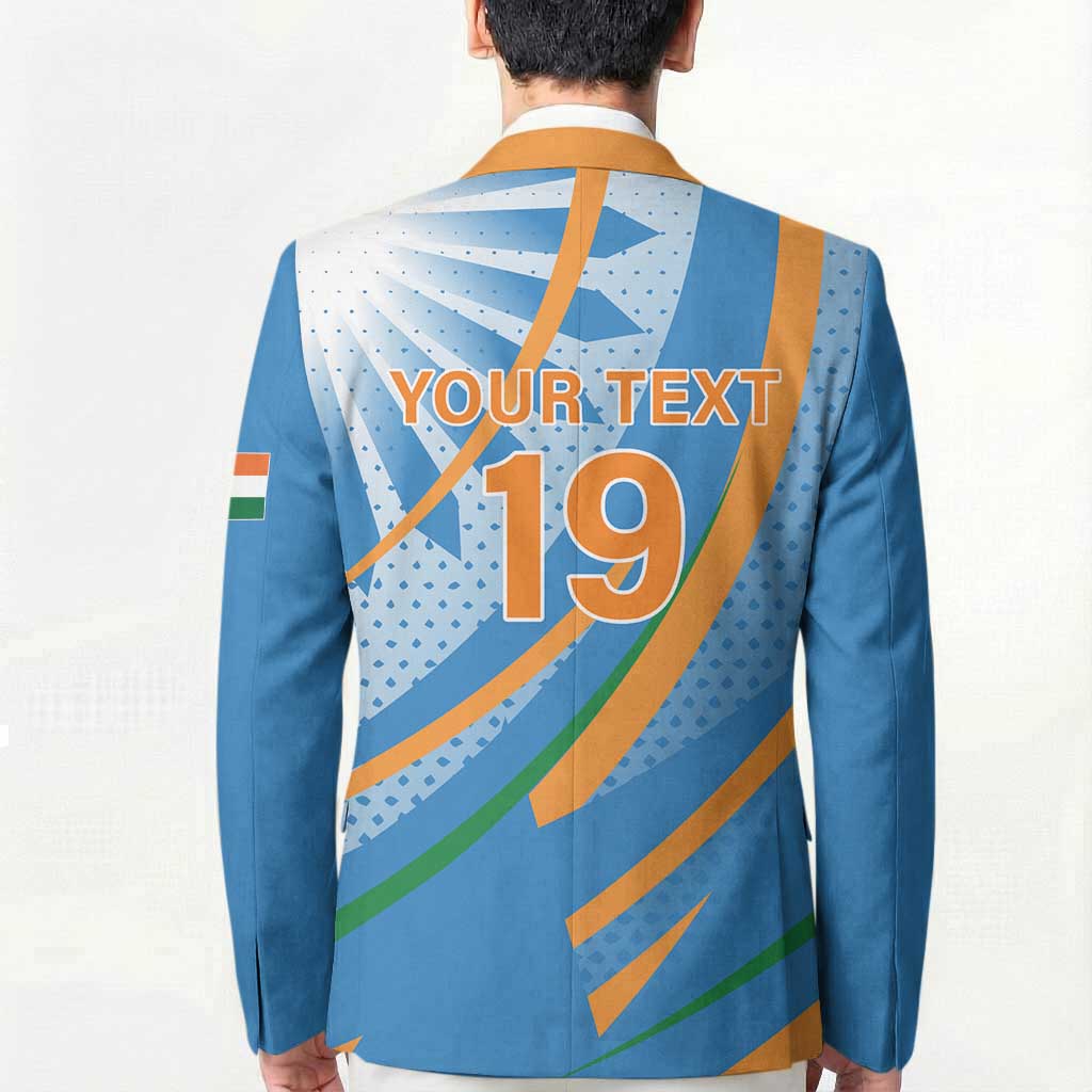 Custom India Cricket Blazer Tricolor with Ashoka Chakra