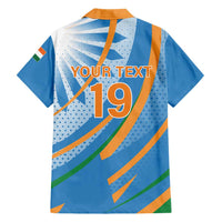 Custom India Cricket Hawaiian Shirt Tricolor with Ashoka Chakra