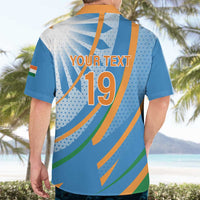 Custom India Cricket Hawaiian Shirt Tricolor with Ashoka Chakra