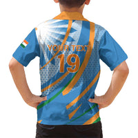 Custom India Cricket Hawaiian Shirt Tricolor with Ashoka Chakra