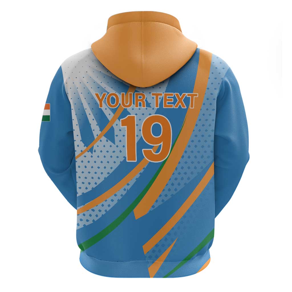Custom India Cricket Hoodie Tricolor with Ashoka Chakra