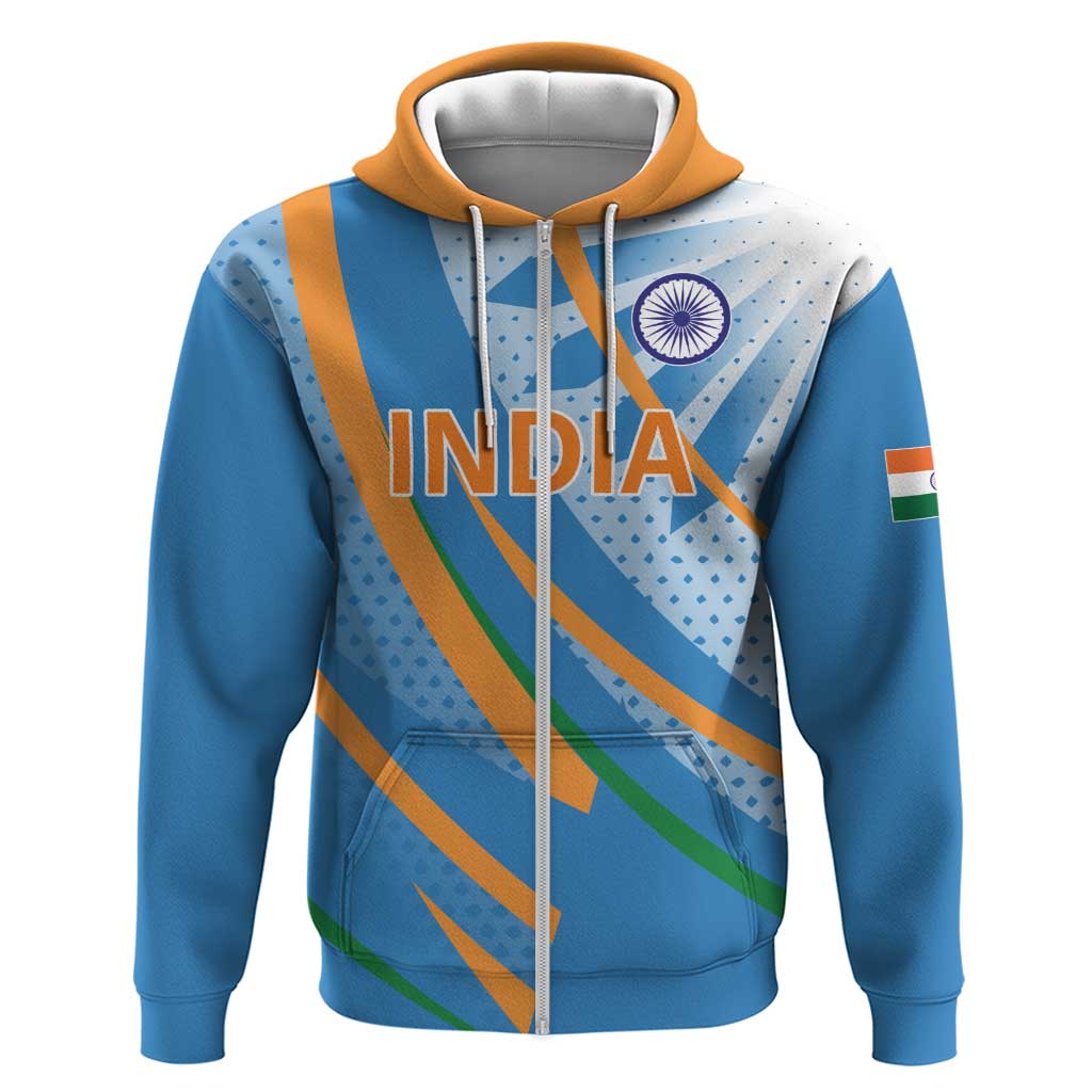 Custom India Cricket Hoodie Tricolor with Ashoka Chakra