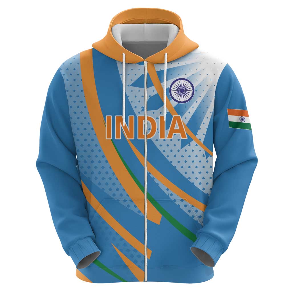 Custom India Cricket Hoodie Tricolor with Ashoka Chakra