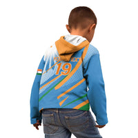 Custom India Cricket Kid Hoodie Tricolor with Ashoka Chakra