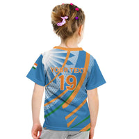 Custom India Cricket Kid T Shirt Tricolor with Ashoka Chakra