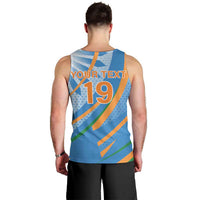 Custom India Cricket Men Tank Top Tricolor with Ashoka Chakra