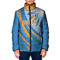 Custom India Cricket Padded Jacket Tricolor with Ashoka Chakra