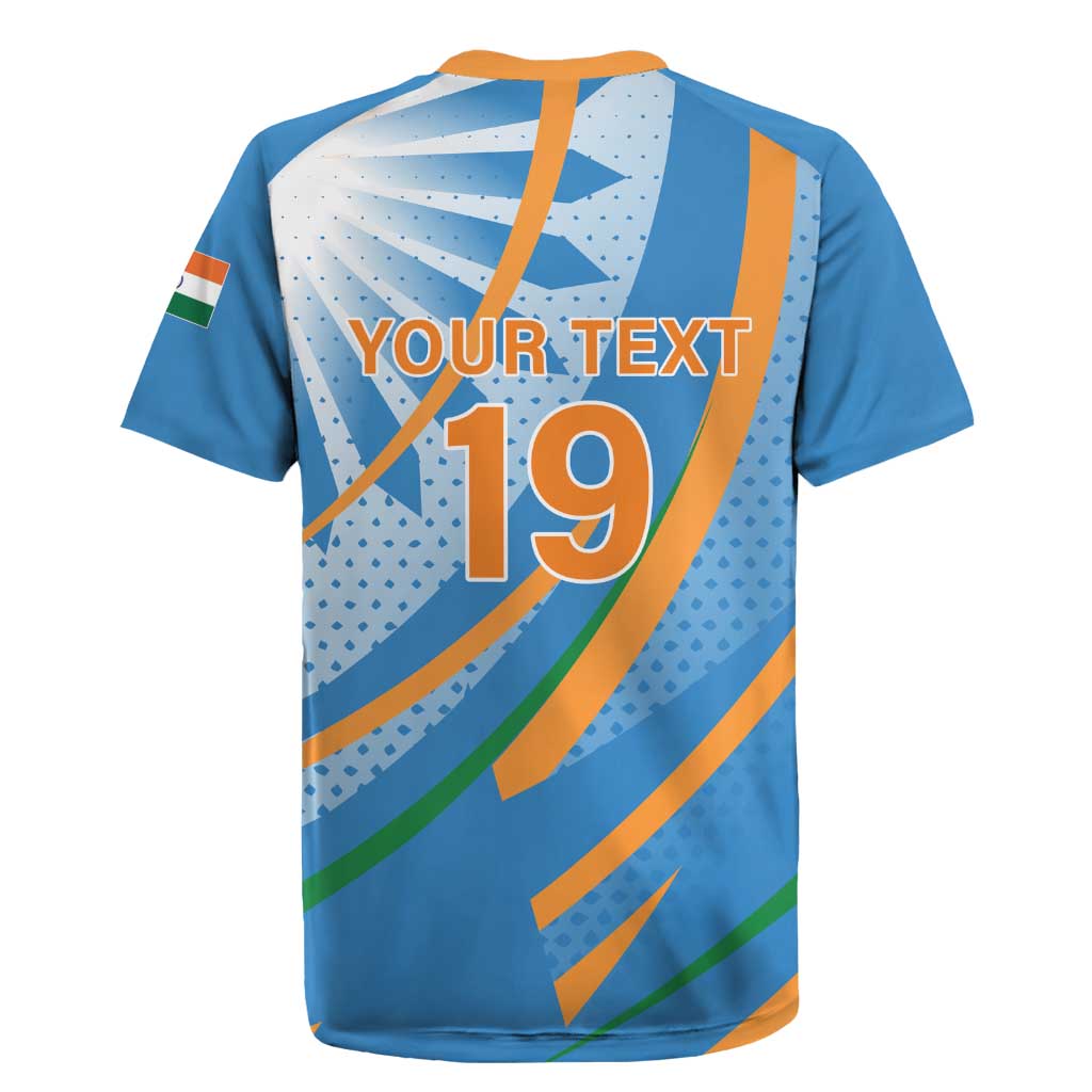 Custom India Cricket Rugby Jersey Tricolor with Ashoka Chakra