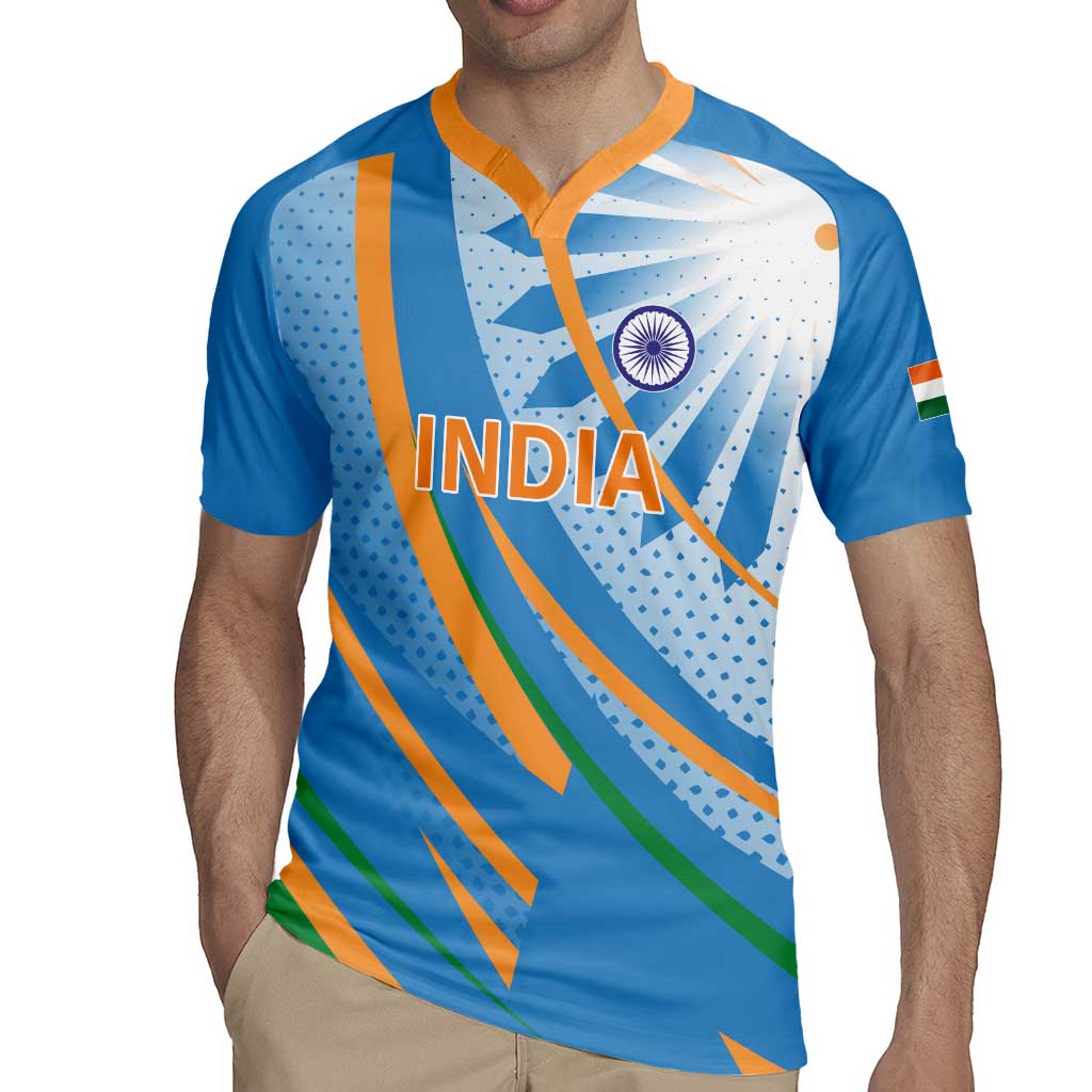 Custom India Cricket Rugby Jersey Tricolor with Ashoka Chakra
