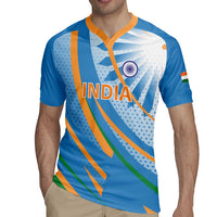 Custom India Cricket Rugby Jersey Tricolor with Ashoka Chakra