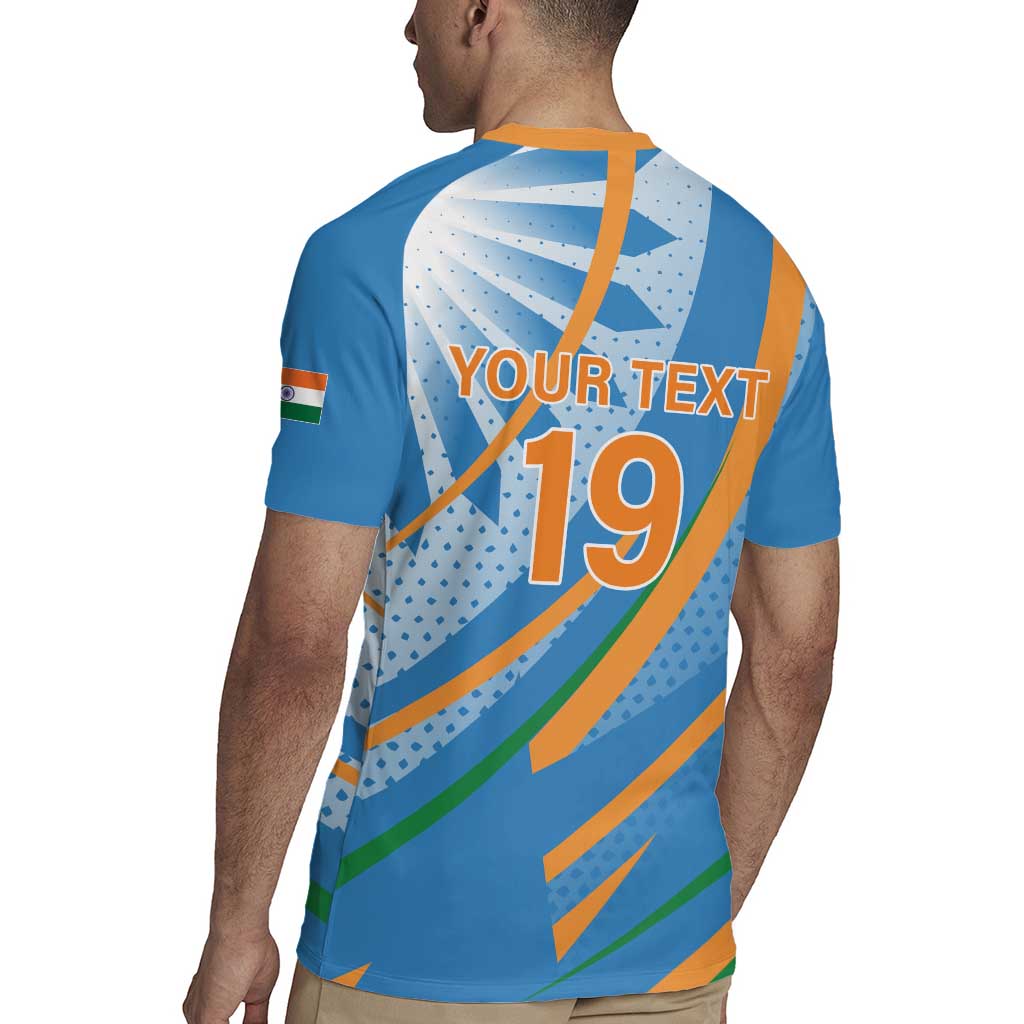 Custom India Cricket Rugby Jersey Tricolor with Ashoka Chakra