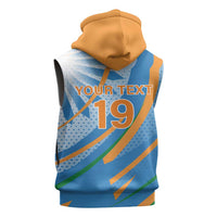 Custom India Cricket Sleeveless Hoodie Tricolor with Ashoka Chakra