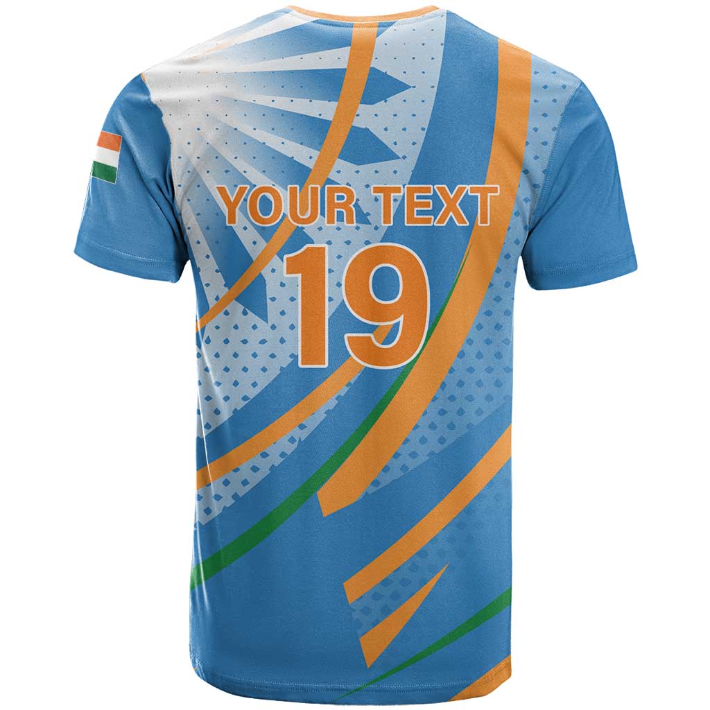Custom India Cricket T Shirt Tricolor with Ashoka Chakra