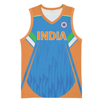 Custom India Cricket Basketball Jersey Let’s Go Champions Men in Blue