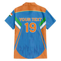 Custom India Cricket Hawaiian Shirt Let’s Go Champions Men in Blue