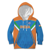 Custom India Cricket Kid Hoodie Let’s Go Champions Men in Blue