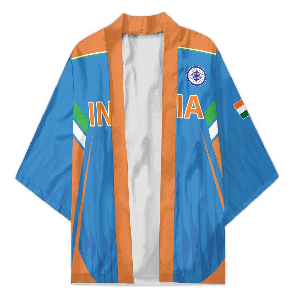 Custom India Cricket Kimono Let’s Go Champions Men in Blue