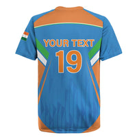 Custom India Cricket Rugby Jersey Let’s Go Champions Men in Blue