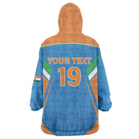 Custom India Cricket Wearable Blanket Hoodie Let’s Go Champions Men in Blue