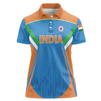 Custom India Cricket Women Polo Shirt Let’s Go Champions Men in Blue