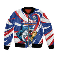 Custom World Football 2026 Cabo Verde Bomber Jacket Blue Shark Champions Trophy