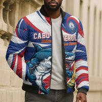 Custom World Football 2026 Cabo Verde Bomber Puffer Jacket Blue Shark Champions Trophy