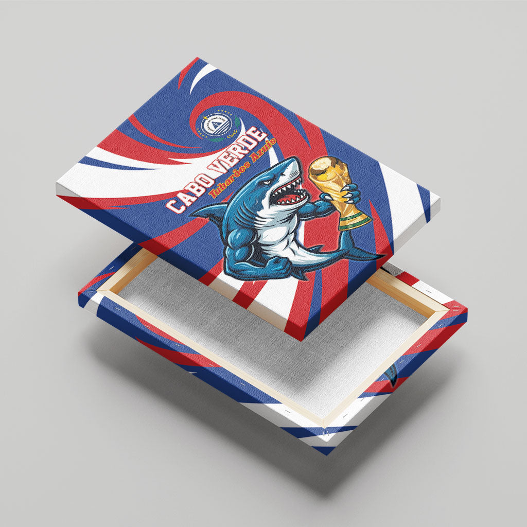 World Football 2026 Cabo Verde Canvas Wall Art Blue Shark Champions Trophy