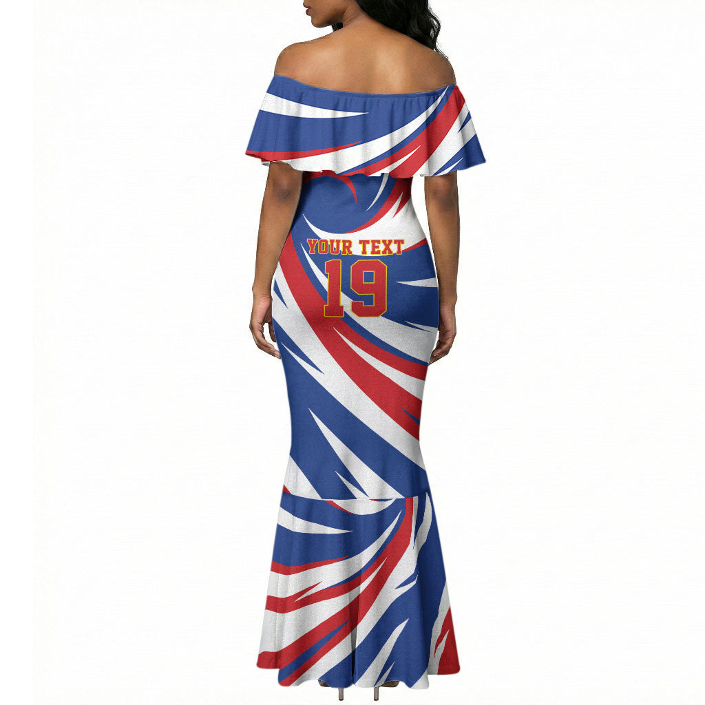 Custom World Football 2026 Cabo Verde Mermaid Dress Blue Shark Champions Trophy