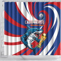 World Football 2026 Cabo Verde Shower Curtain Blue Shark Champions Trophy