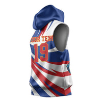 Custom World Football 2026 Cabo Verde Sleeveless Hoodie Blue Shark Champions Trophy