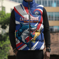 Custom World Football 2026 Cabo Verde Sleeveless Puffer Jacket Blue Shark Champions Trophy