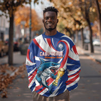 Custom World Football 2026 Cabo Verde Sweatshirt Blue Shark Champions Trophy
