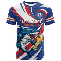 Custom World Football 2026 Cabo Verde T shirt Blue Shark Champions Trophy